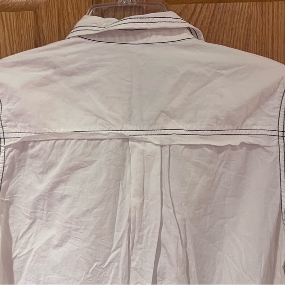 Free People Power Move Bodysuit Top White with Black Contrast Stitching Size XS - Picture 14 of 16